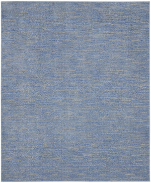 Homeroots 7' X 10' Blue And Grey Striped Non Skid Indoor Outdoor Area Rug  Polypropylene 479470