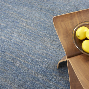 HomeRoots 8' Round Blue and Gray Indoor Outdoor Area Rug - Stylish, Durable, Easy-Care for Patios & Living Rooms 479471