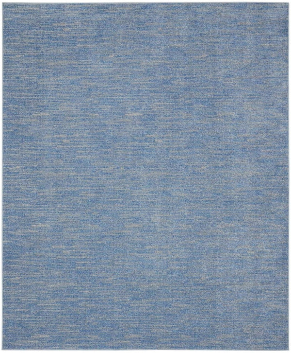 HomeRoots 8' X 10' Stylish Blue and Gray Indoor/Outdoor Area Rug for Versatile Contemporary Spaces, Durable Design 479472
