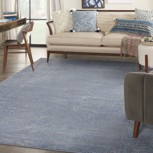 HomeRoots 8' X 10' Stylish Blue and Gray Indoor/Outdoor Area Rug for Versatile Contemporary Spaces, Durable Design 479472
