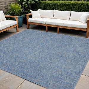 HomeRoots 9' Versatile Blue and Gray Area Rug for Indoor and Outdoor Spaces – Durable, Stylish, Easy Care! 479473