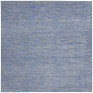 HomeRoots 9' Versatile Blue and Gray Area Rug for Indoor and Outdoor Spaces – Durable, Stylish, Easy Care! 479473