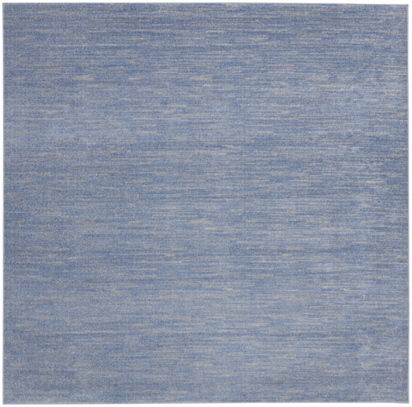 HomeRoots 9' Versatile Blue and Gray Area Rug for Indoor and Outdoor Spaces – Durable, Stylish, Easy Care! 479473