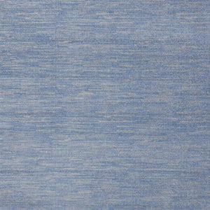 Homeroots 9' X 9' Blue And Grey Square Striped Non Skid Indoor Outdoor Area Rug  Polypropylene 479473