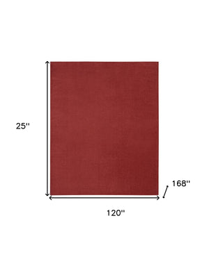 HomeRoots 10' Brick Red Stain Resistant Indoor/Outdoor Area Rug - Durable, Low-Maintenance, Stylish Design 479474