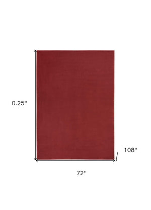 HomeRoots 6' X 9' Versatile Brick Red Stain-Resistant Area Rug for Indoor & Outdoor Spaces, Easy Care! 479480