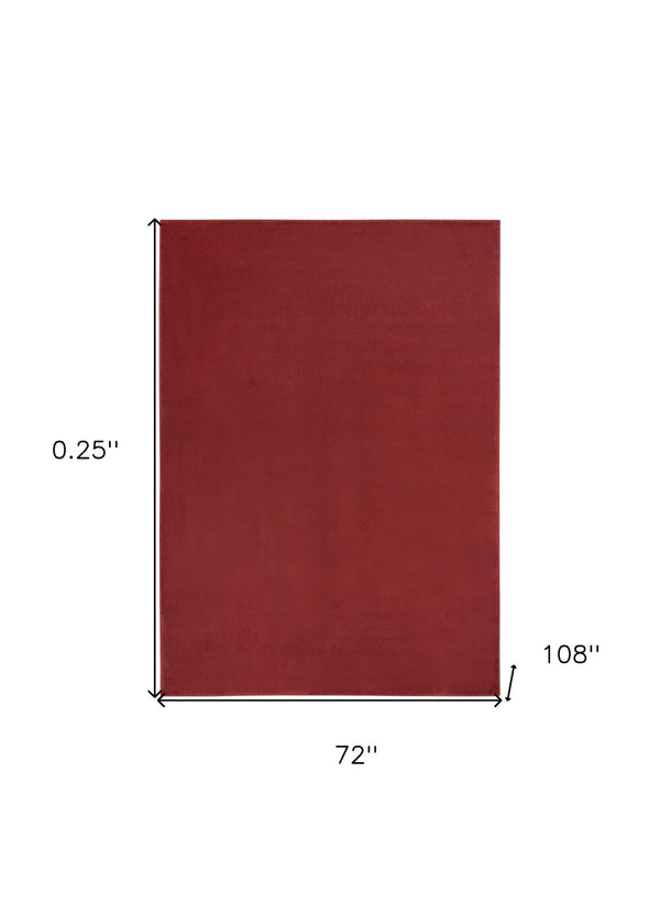 HomeRoots 6' X 9' Versatile Brick Red Stain-Resistant Area Rug for Indoor & Outdoor Spaces, Easy Care! 479480
