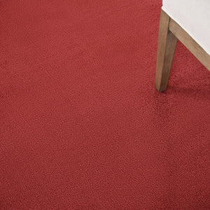 HomeRoots 7' Brick Red Square Area Rug – Durable, Weather-Resistant Design for Indoor & Outdoor Spaces! 479481