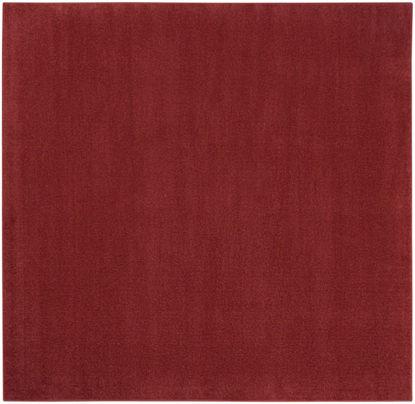 HomeRoots 7' Brick Red Square Area Rug – Durable, Weather-Resistant Design for Indoor & Outdoor Spaces! 479481