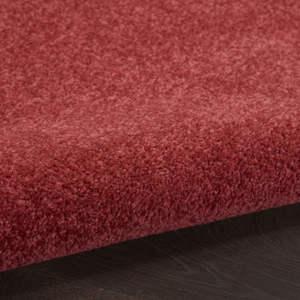 HomeRoots 7' Brick Red Stain Resistant Area Rug – Durable Indoor/Outdoor Design for High-Traffic Spaces 479482
