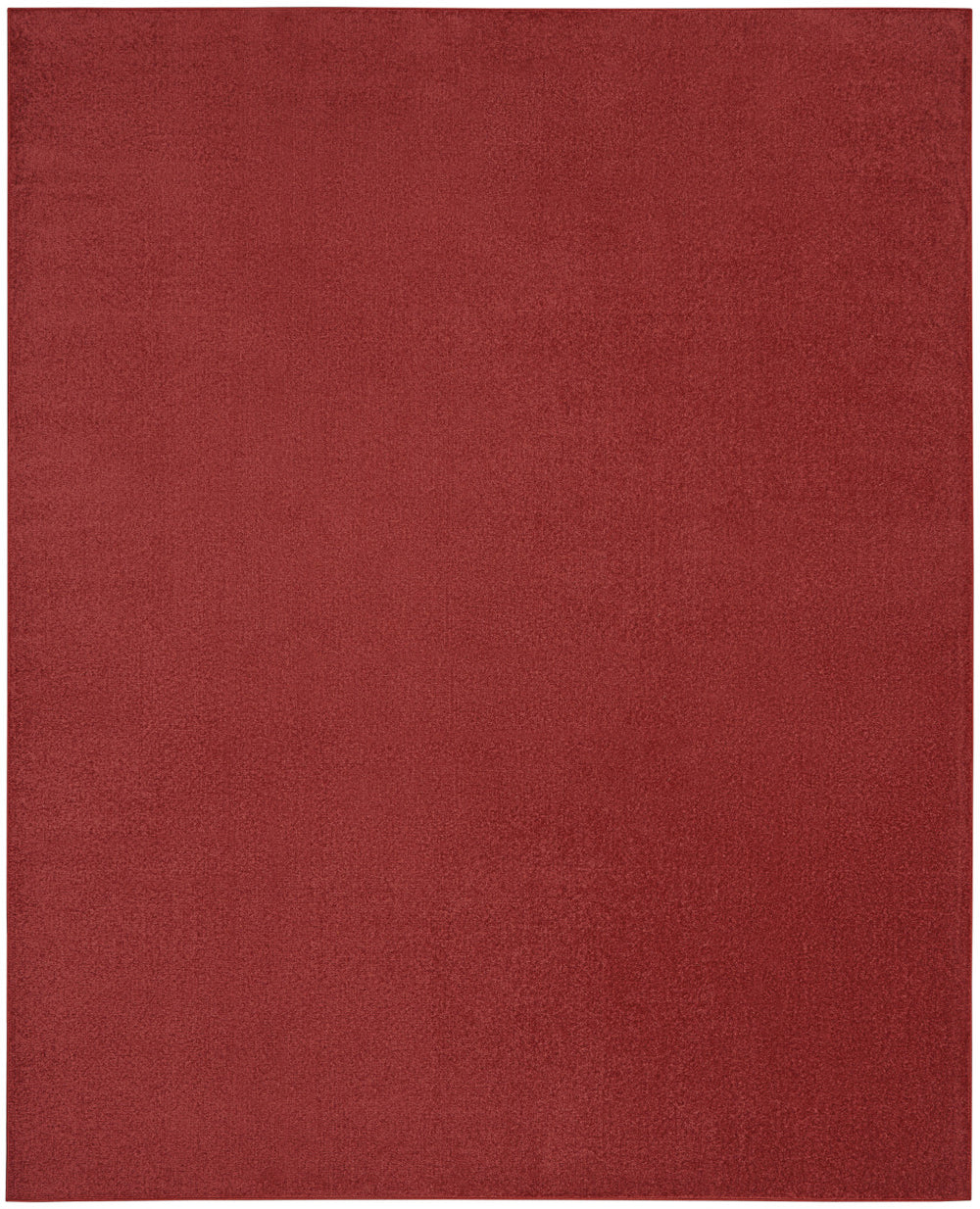 Homeroots 7' X 10' Brick Red Stain Resistant Indoor Outdoor Area Rug  Polypropylene 479482