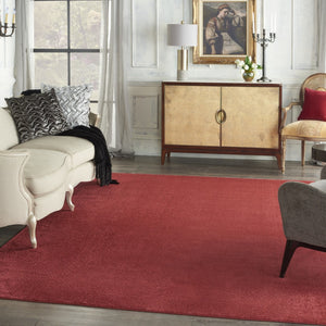 HomeRoots 7' Brick Red Stain Resistant Area Rug – Durable Indoor/Outdoor Design for High-Traffic Spaces 479482