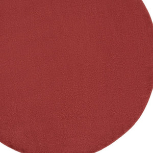 HomeRoots 8' Round Brick Red Area Rug - Durable, Soft, Indoor/Outdoor Mat Perfect for High-Traffic Spaces 479483