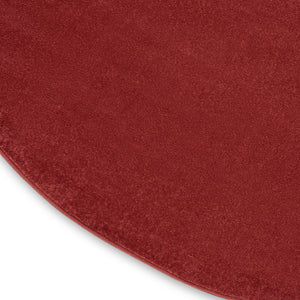 HomeRoots 8' Round Brick Red Area Rug - Durable, Soft, Indoor/Outdoor Mat Perfect for High-Traffic Spaces 479483