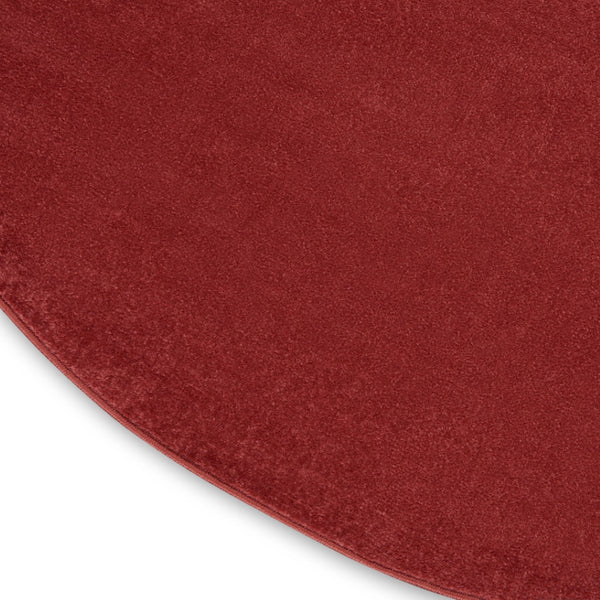 HomeRoots 8' Round Brick Red Area Rug - Durable, Soft, Indoor/Outdoor Mat Perfect for High-Traffic Spaces 479483