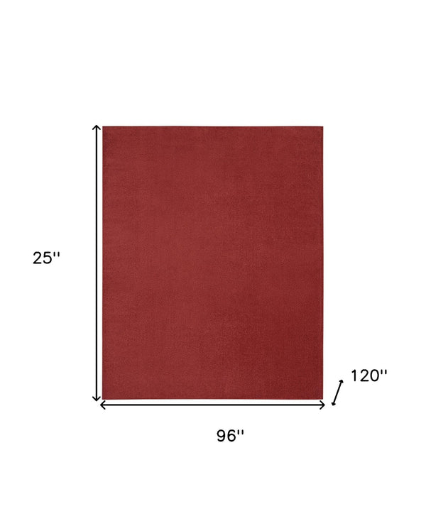 HomeRoots 8' X 10' Brick Red Stain Resistant Area Rug - Stylish, Durable Indoor/Outdoor Solution for Homes! 479484