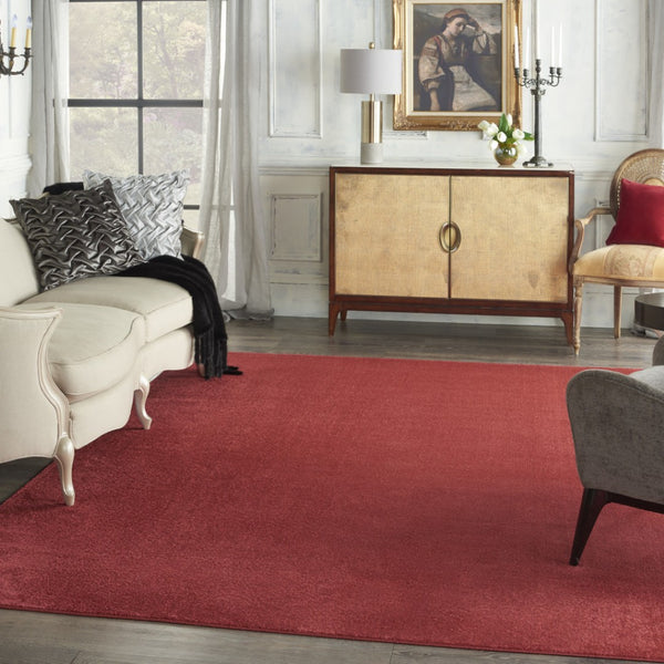 HomeRoots 8' X 10' Brick Red Stain Resistant Area Rug - Stylish, Durable Indoor/Outdoor Solution for Homes! 479484