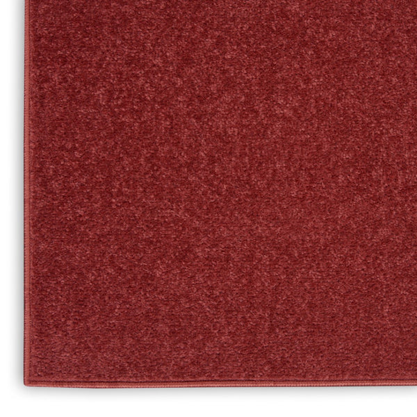 HomeRoots 9' Brick Red Square Area Rug – Durable Indoor/Outdoor Design for Stylish & Low-Maintenance Living Spaces 479485