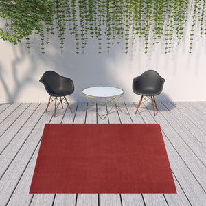 Homeroots 9' X 9' Brick Red Square Non Skid Indoor Outdoor Area Rug  Polypropylene 479485