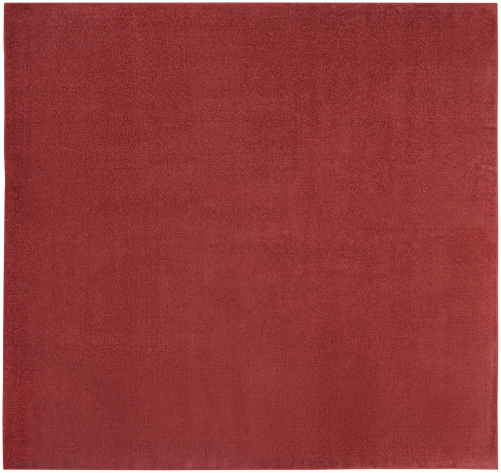 Homeroots 9' X 9' Brick Red Square Non Skid Indoor Outdoor Area Rug  Polypropylene 479485