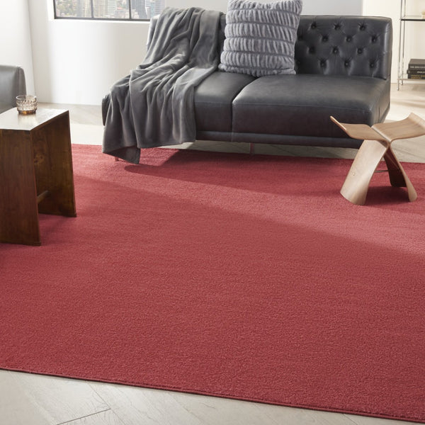 HomeRoots 9' Brick Red Square Area Rug – Durable Indoor/Outdoor Design for Stylish & Low-Maintenance Living Spaces 479485