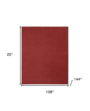 HomeRoots 9' Brick Red Stain Resistant Area Rug – Durable Indoor/Outdoor Design for High-Traffic Spaces 479486