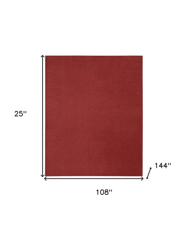 HomeRoots 9' Brick Red Stain Resistant Area Rug – Durable Indoor/Outdoor Design for High-Traffic Spaces 479486