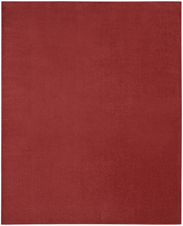 HomeRoots 9' Brick Red Stain Resistant Area Rug – Durable Indoor/Outdoor Design for High-Traffic Spaces 479486