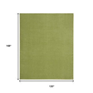 HomeRoots 10' X 14' Green Area Rug - Versatile Indoor/Outdoor Comfort, Durable Design for Every Space Style! 479487