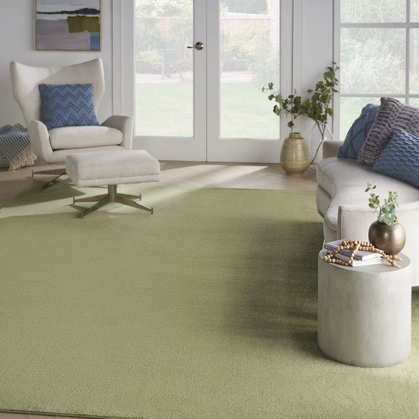 HomeRoots 10' X 14' Green Area Rug - Versatile Indoor/Outdoor Comfort, Durable Design for Every Space Style! 479487