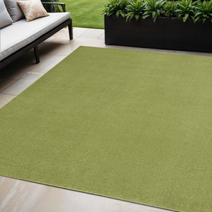 HomeRoots 6' X 9' Green Area Rug - Vibrant, Durable Indoor & Outdoor Carpet for Patios, Porches, and More! 479493