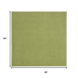 HomeRoots 7' Green Area Rug - Versatile Indoor/Outdoor Comfort for High-Traffic Spaces, Easy Maintenance & Style 479494