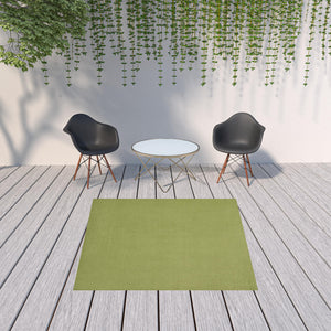 Homeroots 7' X 7' Green Square Non Skid Indoor Outdoor Area Rug  Polypropylene 479494