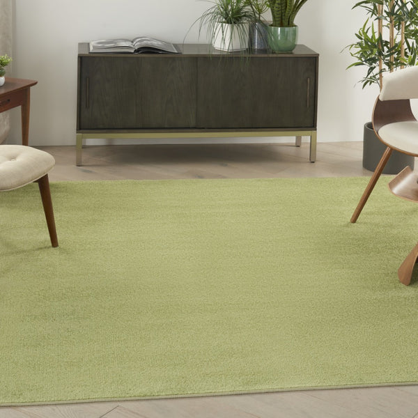 HomeRoots 7' Green Area Rug - Versatile Indoor/Outdoor Comfort for High-Traffic Spaces, Easy Maintenance & Style 479494