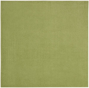 Homeroots 7' X 7' Green Square Non Skid Indoor Outdoor Area Rug  Polypropylene 479494