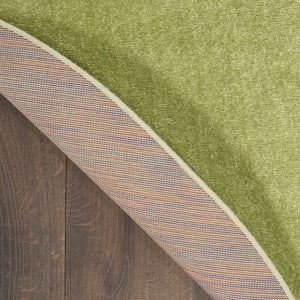 HomeRoots 8' Green Round Area Rug - Durable, Soft, Low-Pile for Indoor/Outdoor Spaces - Pet Friendly & Stylish 479496