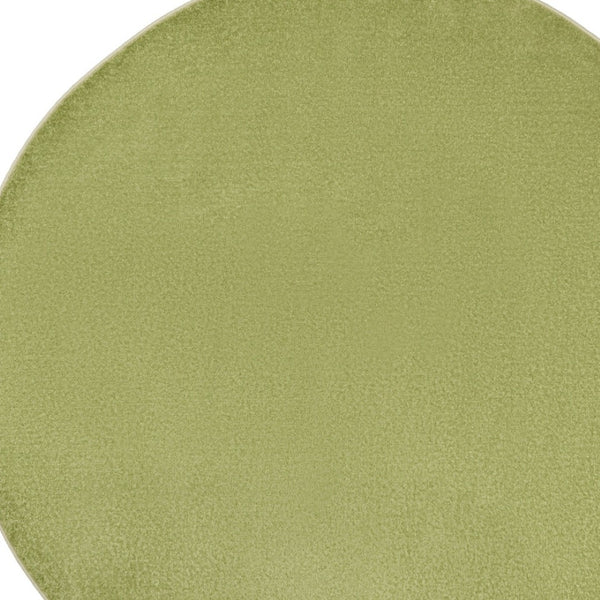 HomeRoots 8' Green Round Area Rug - Durable, Soft, Low-Pile for Indoor/Outdoor Spaces - Pet Friendly & Stylish 479496