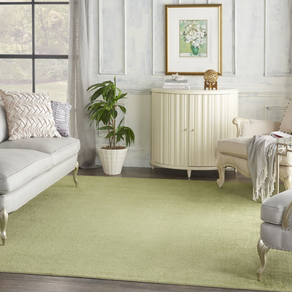 HomeRoots 8' X 10' Green Indoor Outdoor Area Rug - Durable, Pet-Friendly, Versatile Design for All Spaces 479497