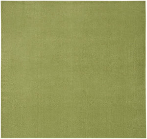 HomeRoots 9' Green Square Area Rug - Versatile Indoor/Outdoor Solution with Soft, Durable, Weather-Resistant Design 479498