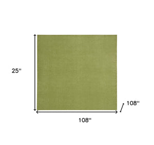 Homeroots 9' X 9' Green Square Non Skid Indoor Outdoor Area Rug  Polypropylene 479498