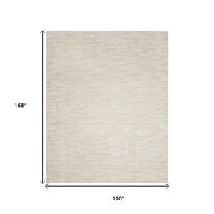HomeRoots 10' Beige and Ivory Indoor Outdoor Area Rug - Durable, Stylish, Easy-Care for Patios & Living Rooms 479500