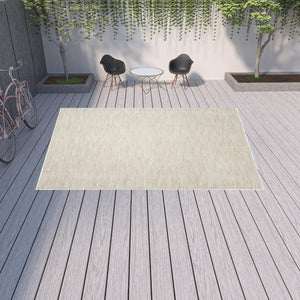 Homeroots 10' X 14' Ivory And Beige Non Skid Indoor Outdoor Area Rug  Polypropylene 479500