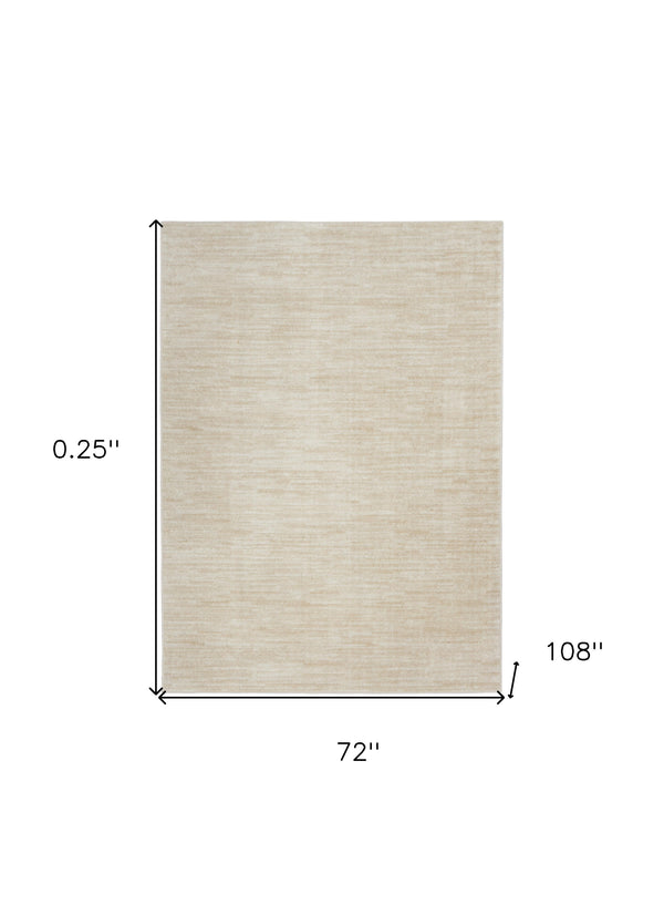 Homeroots 6' X 9' Ivory And Beige Non Skid Indoor Outdoor Area Rug  Polypropylene 479506