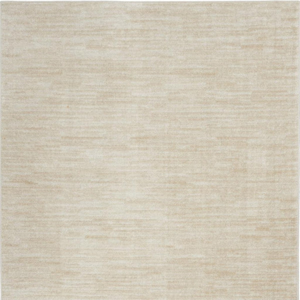 HomeRoots 6' X 9' Beige and Ivory Durable Area Rug - Stylish Indoor/Outdoor Design for High-Traffic Spaces 479506