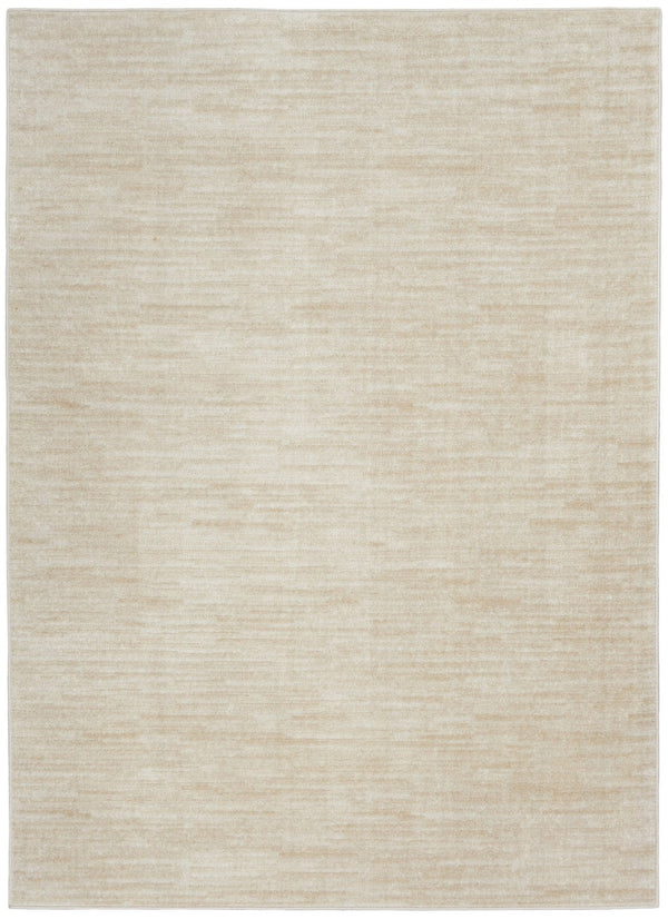 HomeRoots 6' X 9' Beige and Ivory Durable Area Rug - Stylish Indoor/Outdoor Design for High-Traffic Spaces 479506