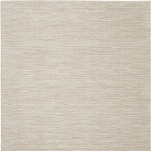 HomeRoots 7' Elegant Beige and Ivory Square Area Rug – Versatile Indoor/Outdoor Design for Any Space 479507