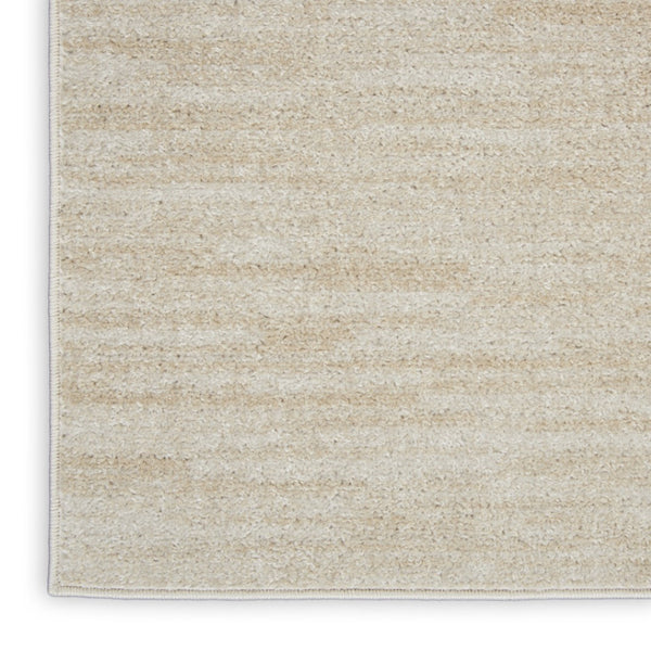 HomeRoots 7' Elegant Beige and Ivory Square Area Rug – Versatile Indoor/Outdoor Design for Any Space 479507