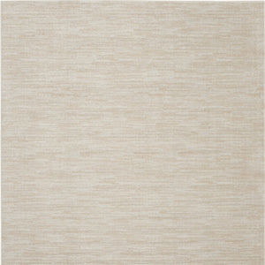 Homeroots 7' X 7' Ivory And Beige Square Non Skid Indoor Outdoor Area Rug  Polypropylene 479507