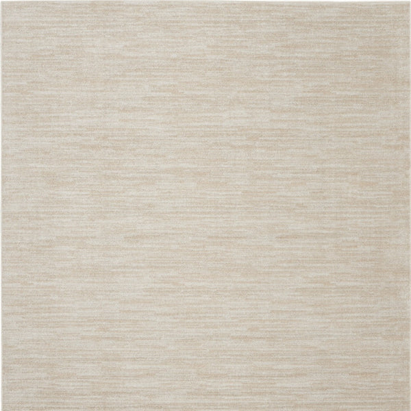 Homeroots 7' X 7' Ivory And Beige Square Non Skid Indoor Outdoor Area Rug  Polypropylene 479507