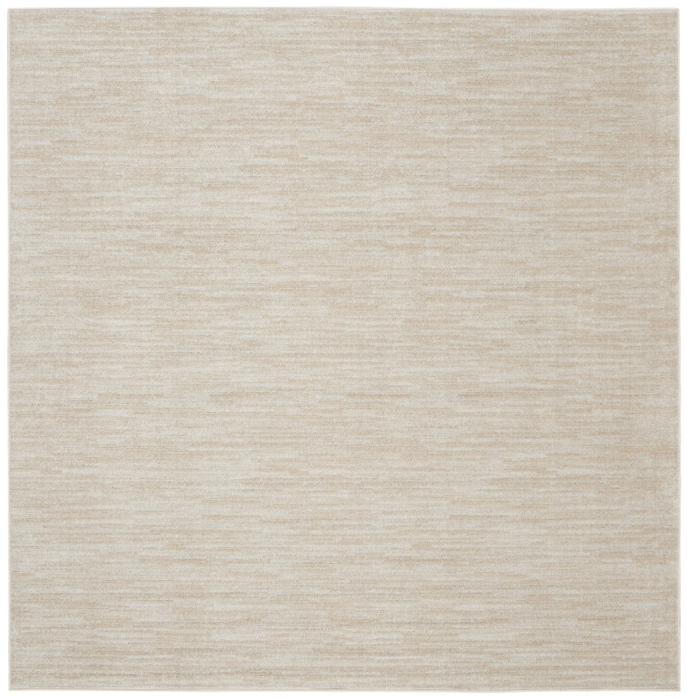 Homeroots 7' X 7' Ivory And Beige Square Non Skid Indoor Outdoor Area Rug  Polypropylene 479507
